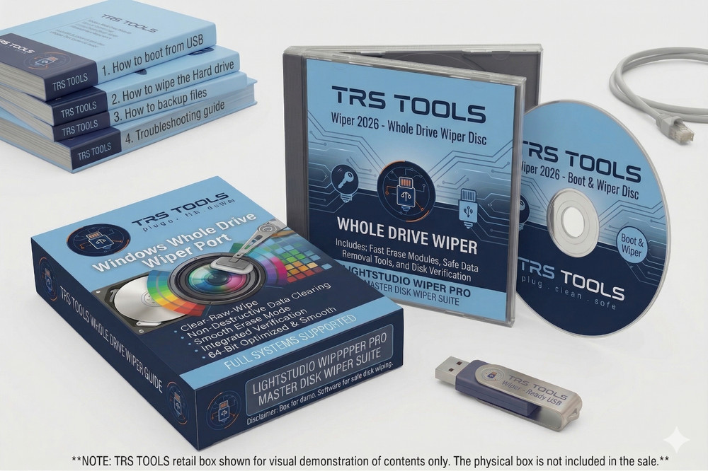 Hard Drive Eraser Secure Disk Wiper Bootable CD & USB