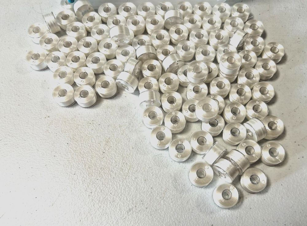 Sewing Machine Bobbins 140 White Thread PreWoun