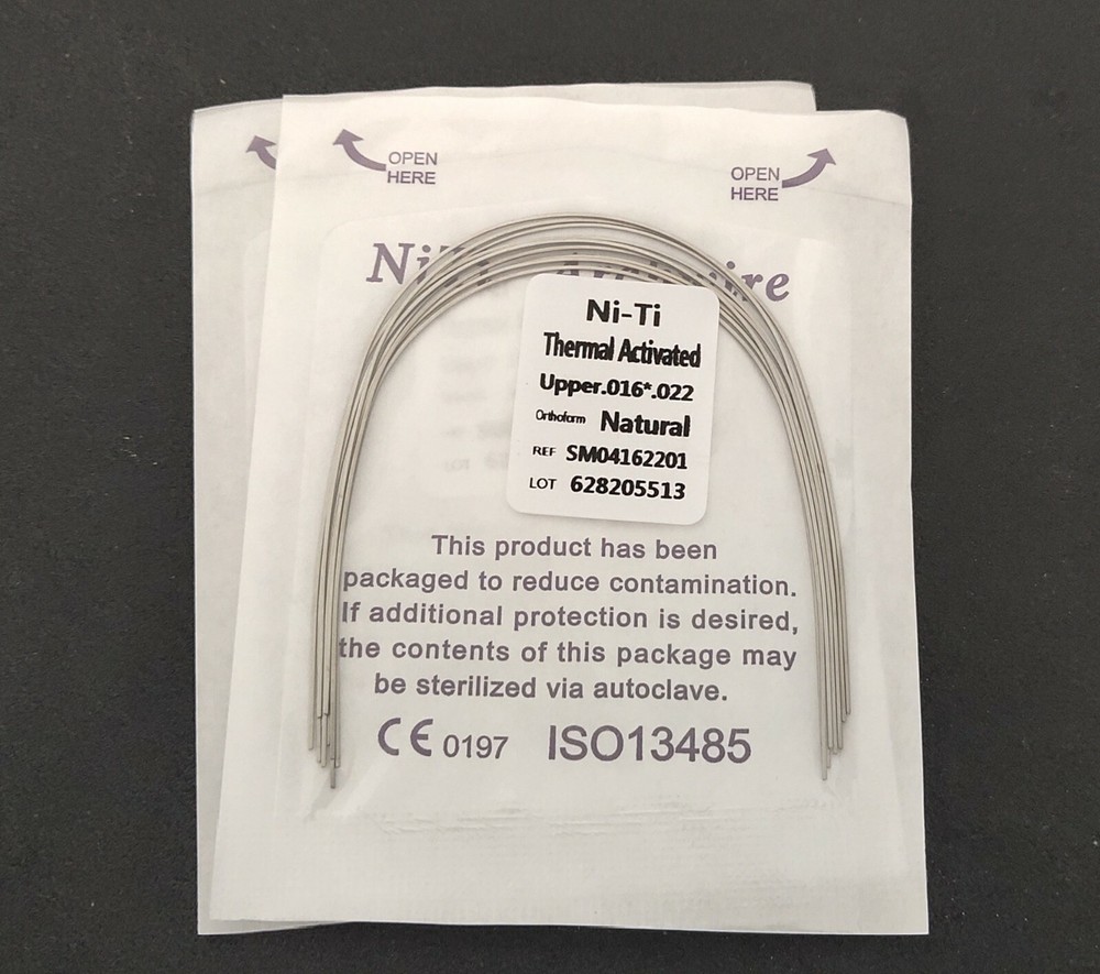10Pcs Orthodontic Thermal Activated Niti Arch Wire Rectangular Arcs Nature Form