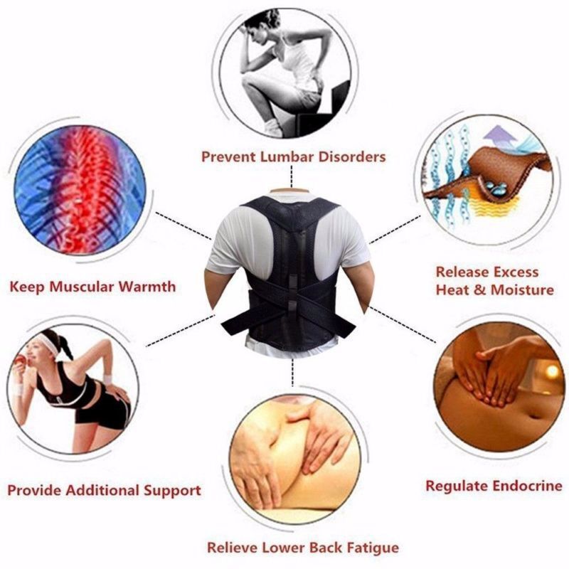 Adjustable Posture Corrector Back Shoulder Support Correct Brace Belt Men Women