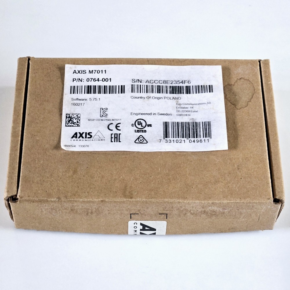 Axis Communications M7011 Video Encoder 0764-001 , H.264 Video Compression NOS