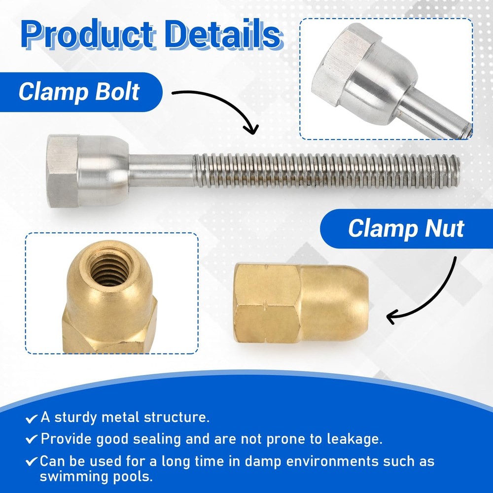 DEX2421J2 Clamp Nut & Bolt Replacement for Hayward Pro Grid Vertical DE...