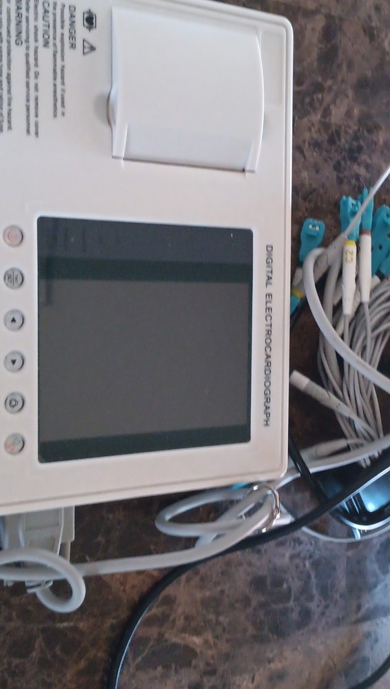 Digital Electrocardiograph ECG Machine with Printer & Lithium Battery