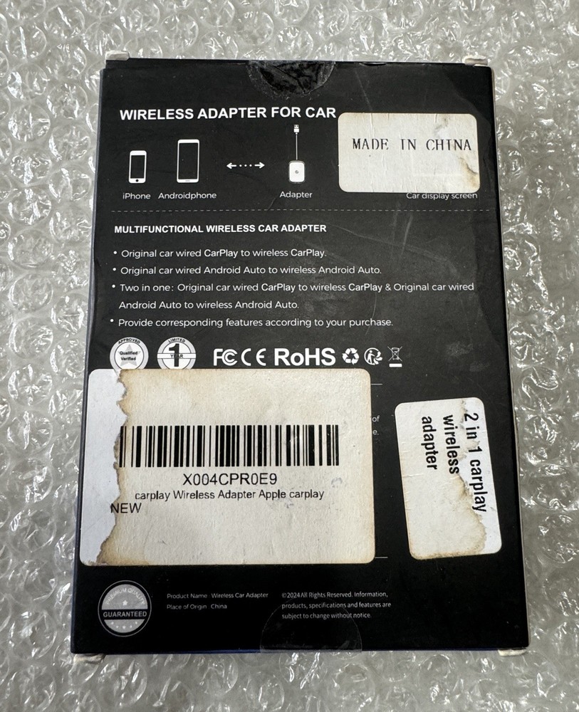 2-in-1 Wireless CarPlay Adapter for Apple & Android -CHA