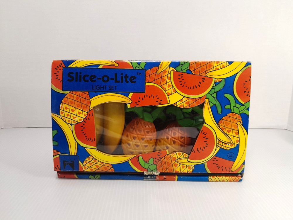 Slice-O-Lite Fruit Sting Lights Retro Vintage Novelty Complete Tested