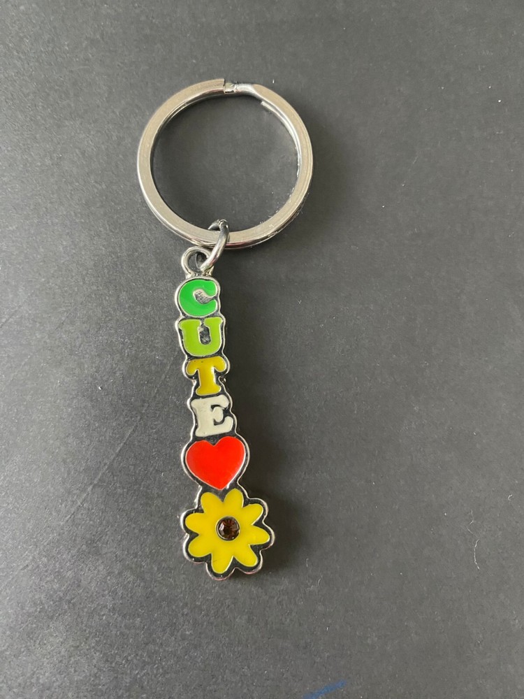 KEYCHAIN "CUTE" HEART FLOWER