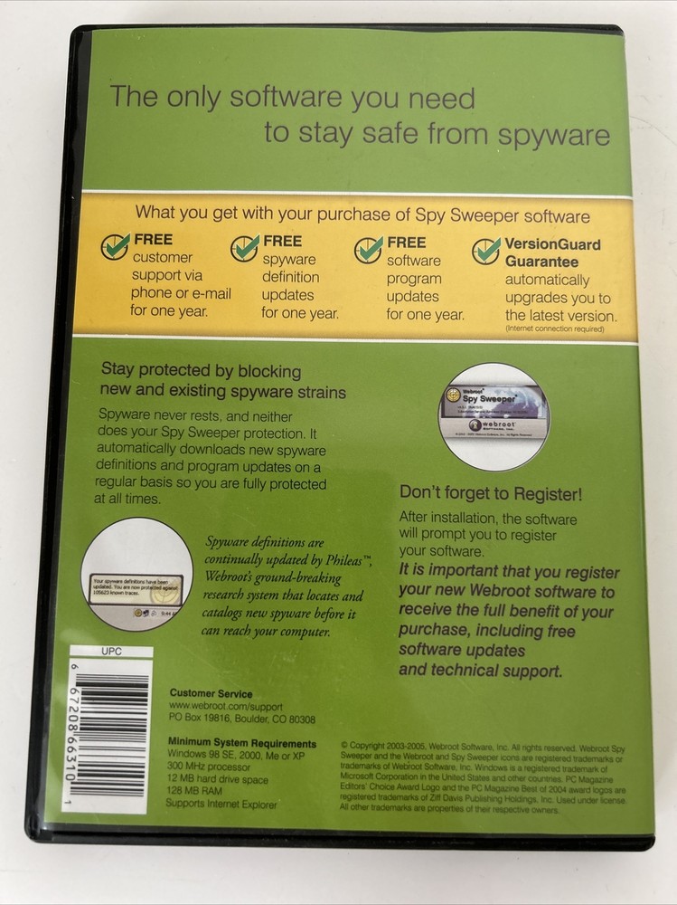 SPY SWEEPER FOR WEBROOT SOFTWARE