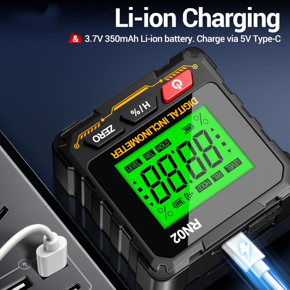 Diymore Magnetic Digital Angle Finder with Electronic Light Point Indicator S...