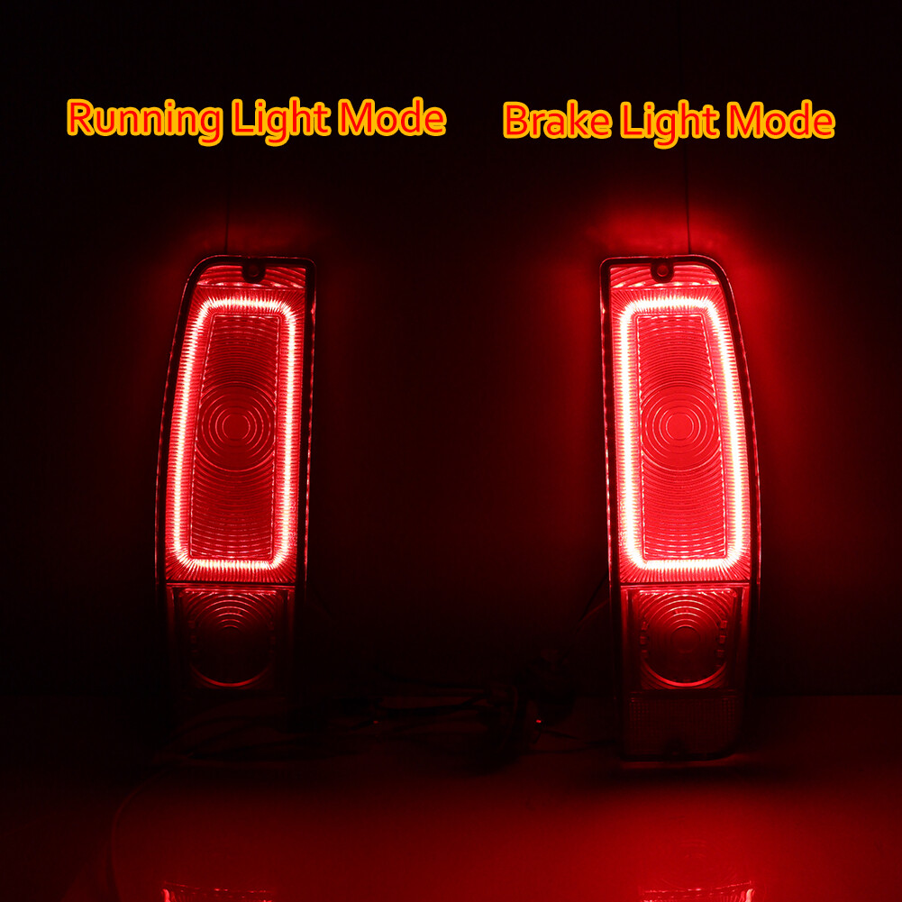 Pair (2) 1967-1972 Ford Truck 1967-1977 Bronco Red Tail Lights Taillamps LH+RH