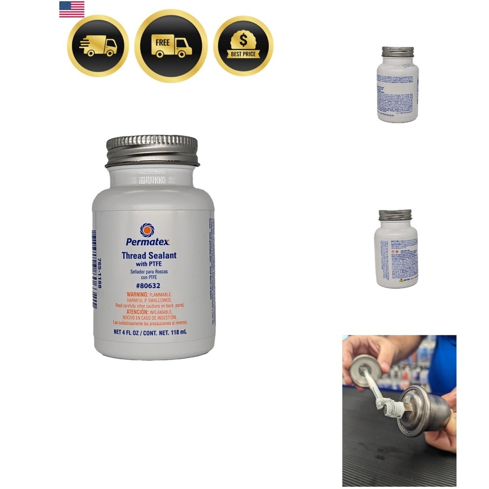 Thread Sealant with PTFE, 4 oz., Cream