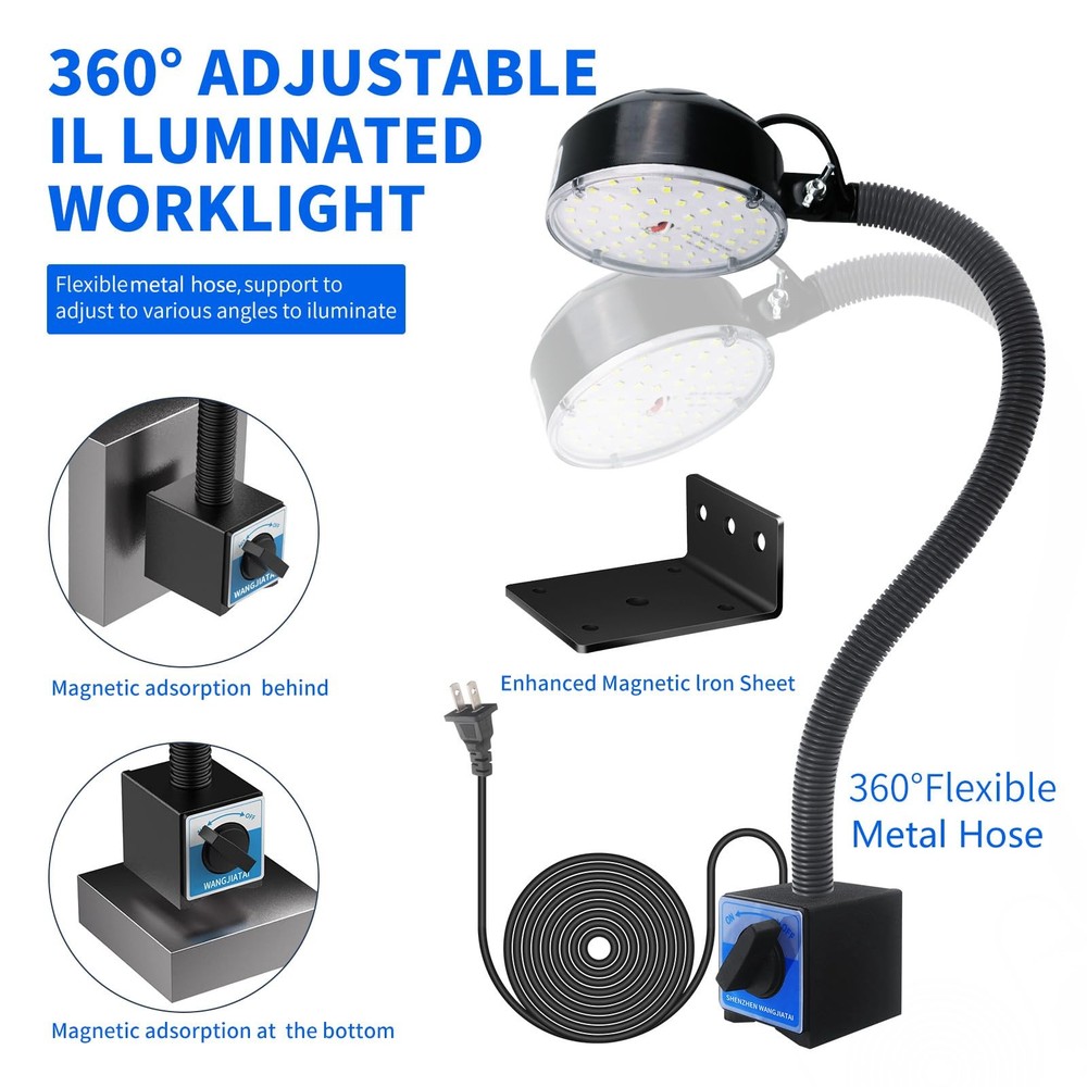 WangJiaTai Magnetic Work Light, LED Machine Light, Work Light with Flexible ...