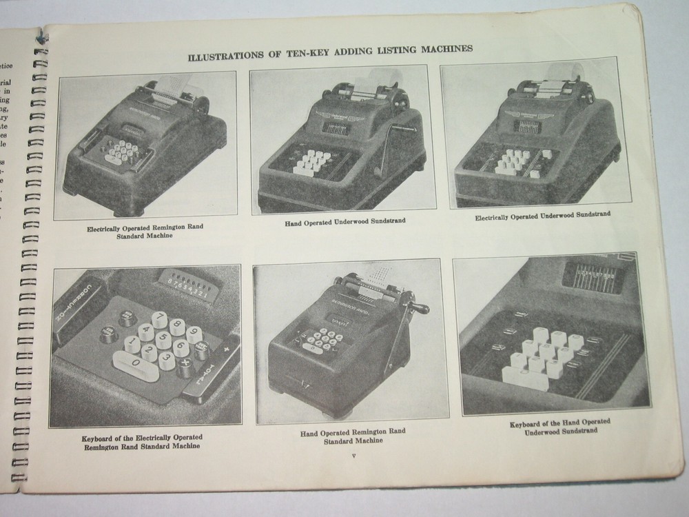 1950 Ten-Key Adding Listing Machine COURSE WORKBOOK Agnew Goodfellow 2nd Edition