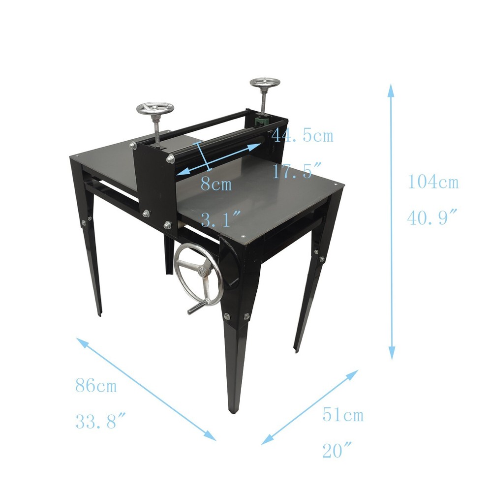 Single Axis Ceramic Clay Plate Machine Slab Roller Clay Press 33.8X20 Adjustable
