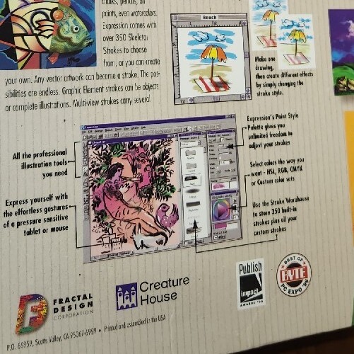 Expression Fractal Design Natural-Media Vector Drawing Tool Program Windows 1996