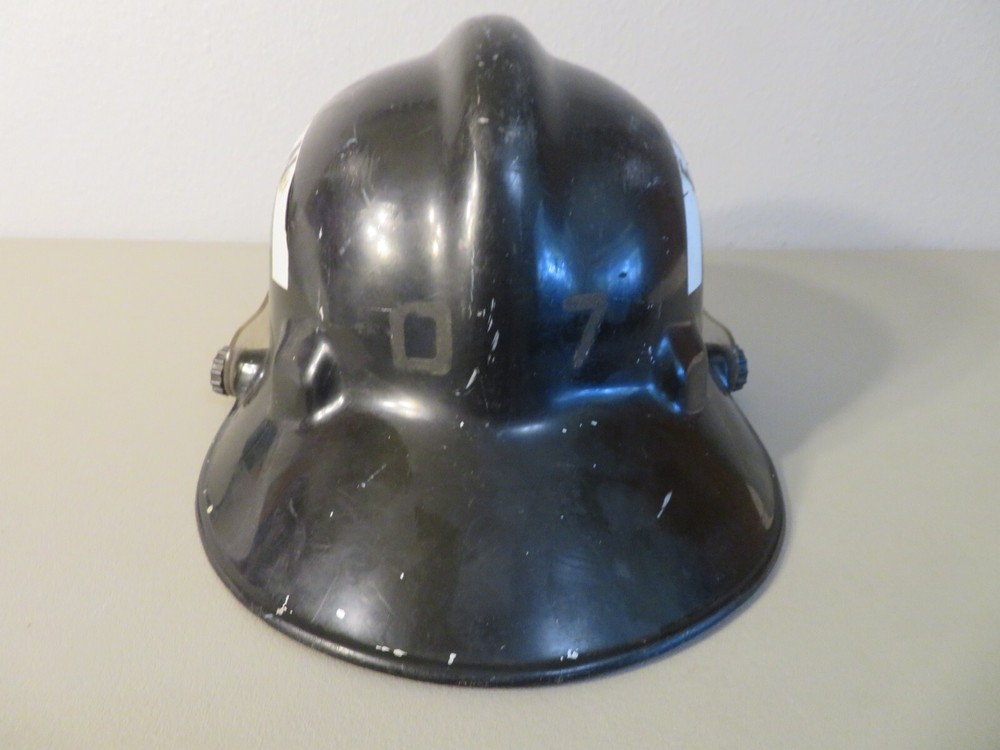 Vintage Firecraft Firefighter Helmet & Shield Black
