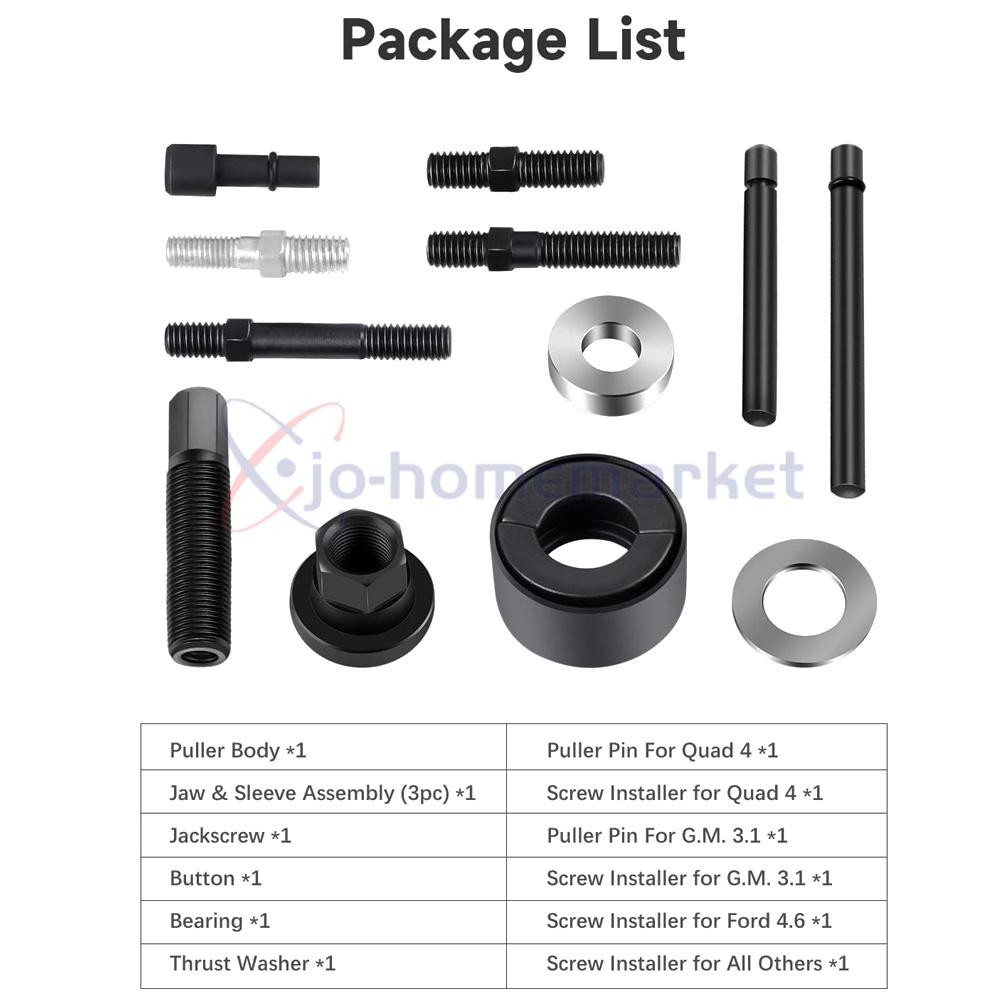 13PCS Power Steering Pump Pulley Puller Remover & Alternator Installer Tool Kit