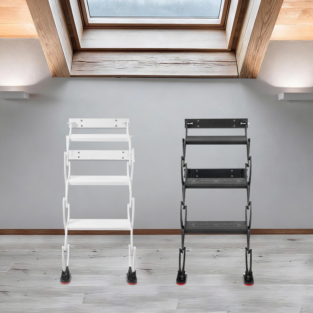 Wall Mounted Folding Ladder, Telescoping Step Ladders, Retractable Folding Stair