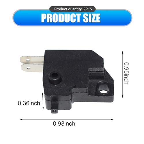 2PCS Motorcycle Brake Light Switch, Left Right Brake Lamp Switch, Universal