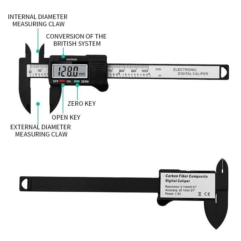 Electronic Digital Caliper Dial Vernier Caliper Gauge Micrometer Measuring Tool