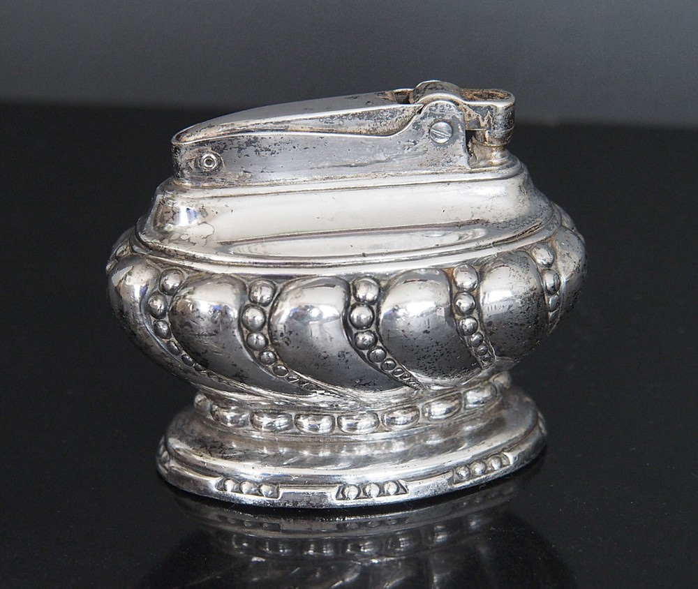 Ronson Vintage Crown Silver Plated Table Lighter