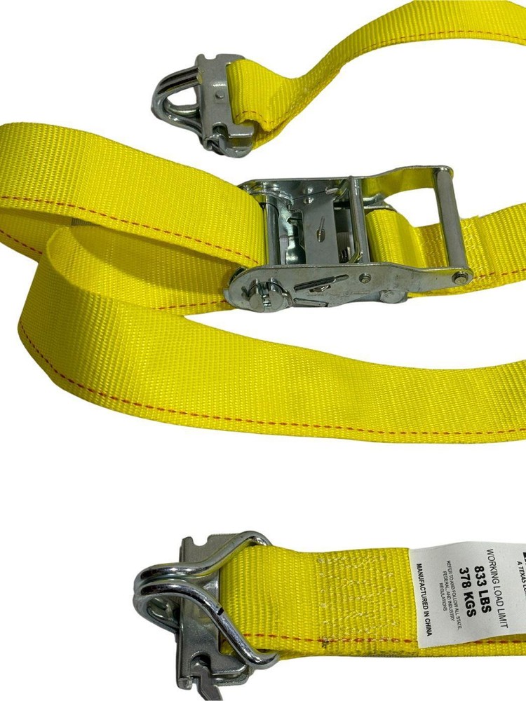 12' E-Track Ratchet Strap w/Wire Hook 8 Pack