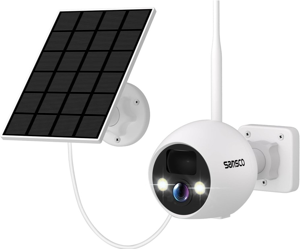Sansco Wireless Battery Powered CCTV Security System 4MP 2-Way Audio WiFi Camera