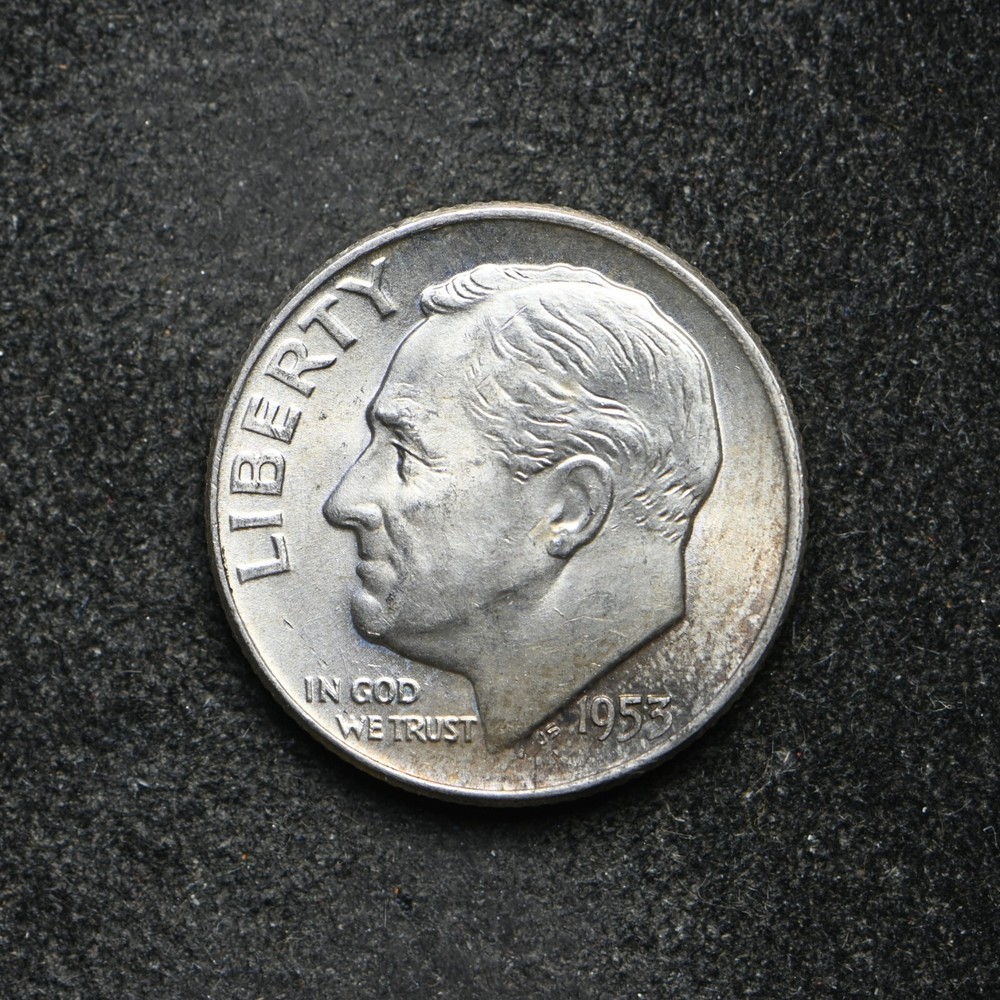 1953-D Roosevelt Silver Dime BU (bb14767)