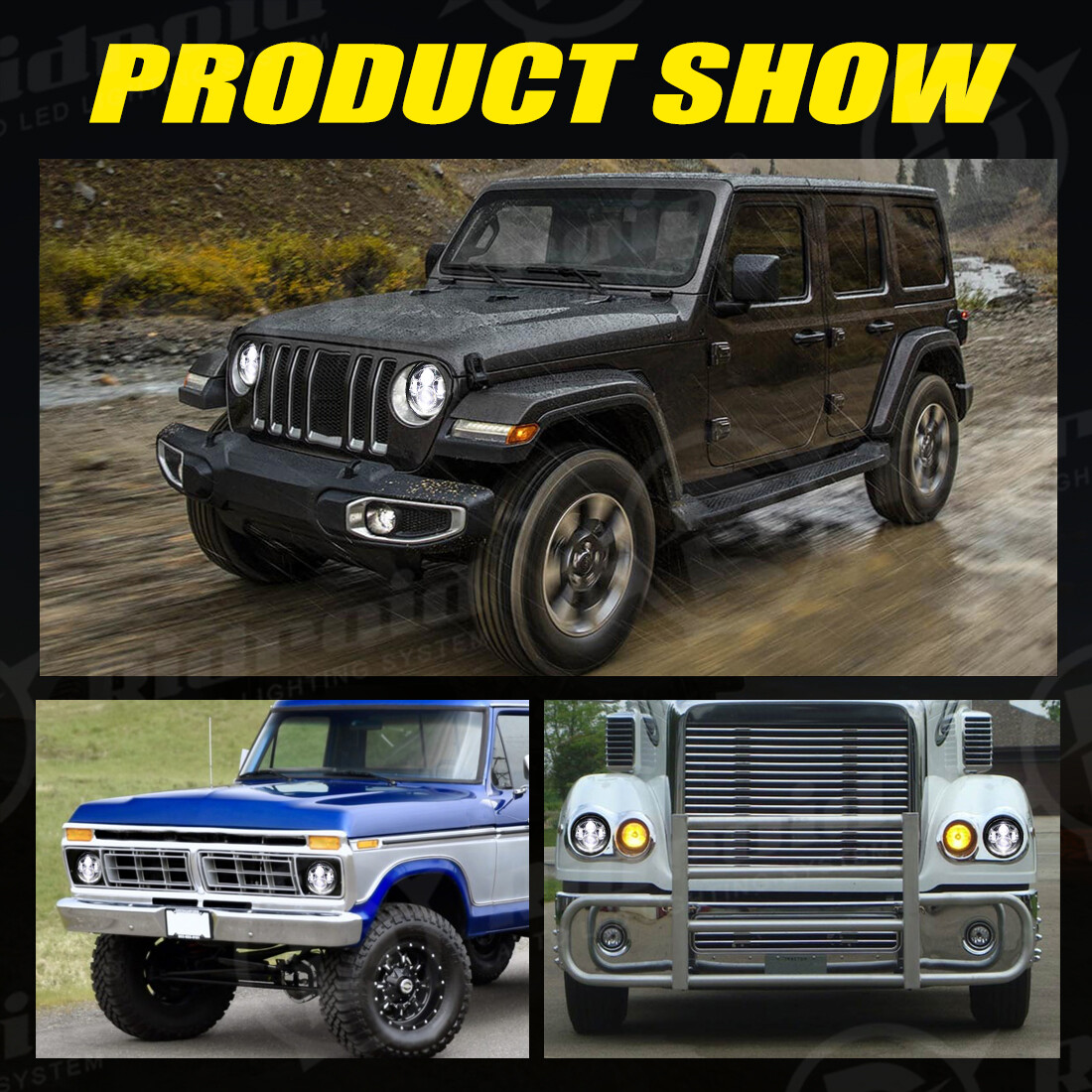 For Harley Davidson Heritage Softail Classic FLSTC LED Headlight &Passing Lights