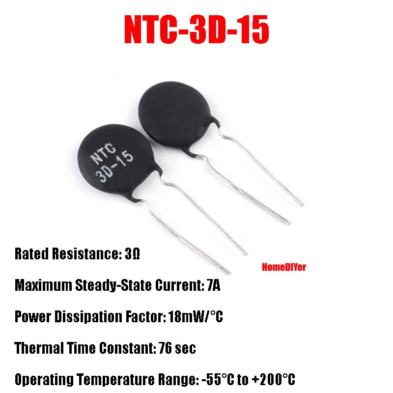 NTC/PTC Thermistor Temperature Sensor 3D/5D/8D/10D/20D/47D-5/7/9/11/13/15/20/25