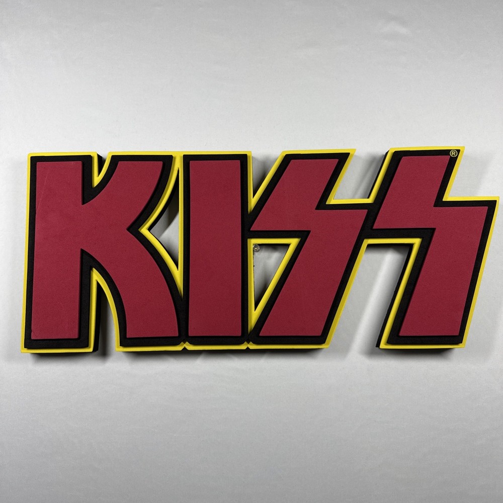 KISS Logo Foam Sign Fan Fave Kiss Licensed Branded 22” x 9.5” 2016
