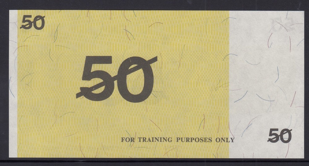 Australia $50.00 Post Office Training School / RBA Training Note - per scan UNC