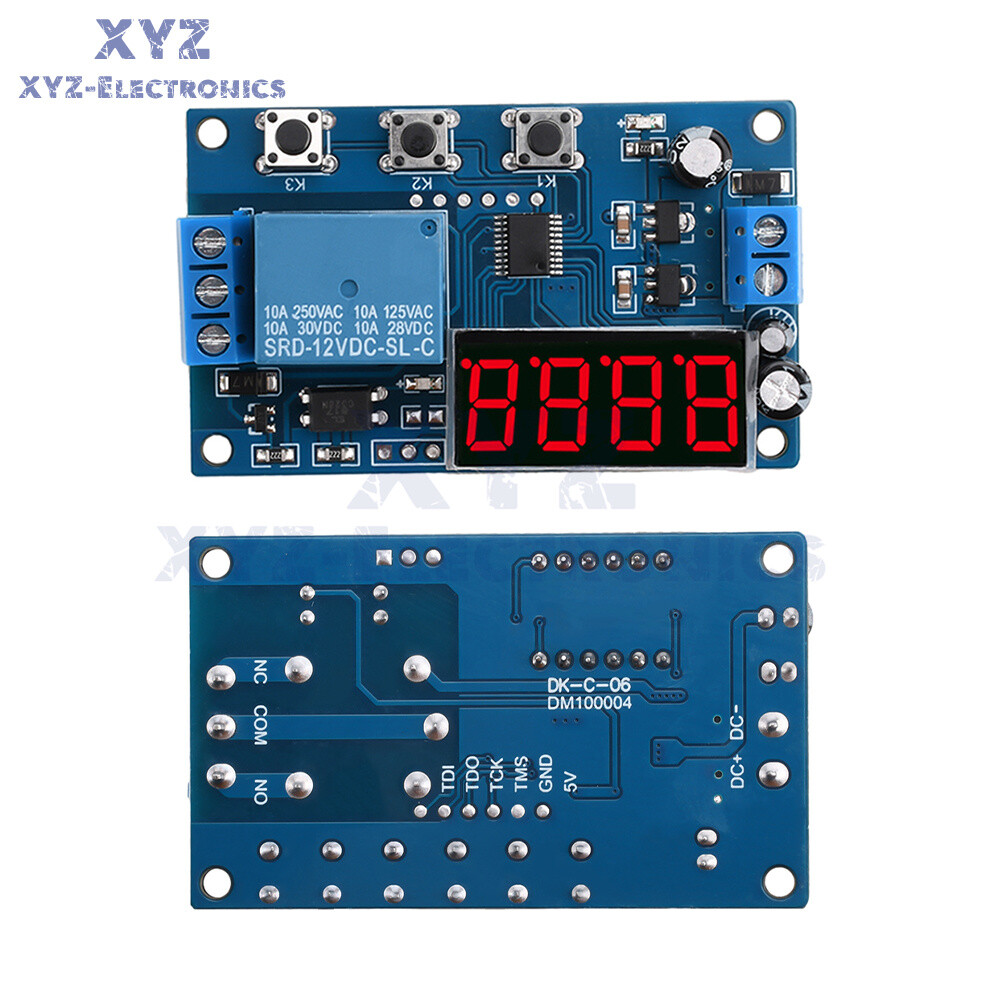 DC12V LED Display Digital Delay Timer Control Switch Relay Module/PLC Automation