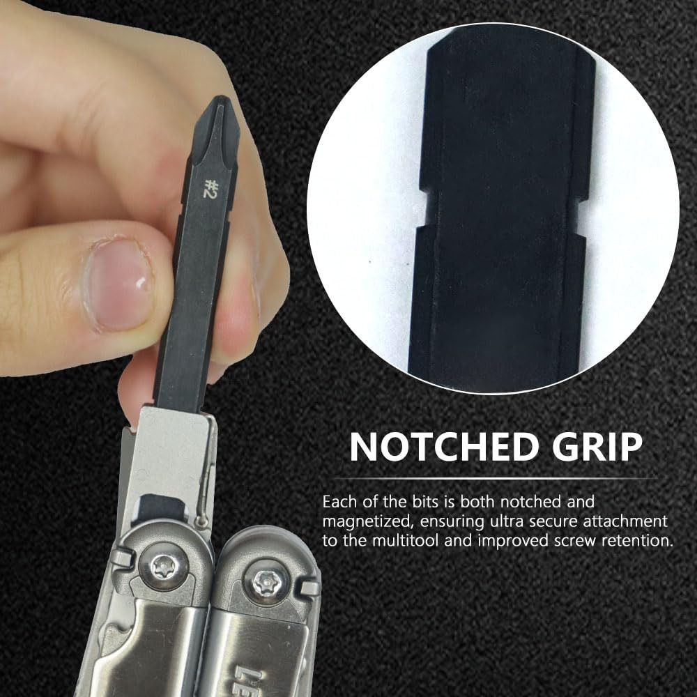 4Pack Replacement Flat Bit Kit for Leatherman,Two-Sided Screwdriver Bit- Long Ph