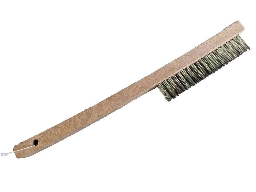 Stainless Steel Long Handle 4 Rows Wire Brush