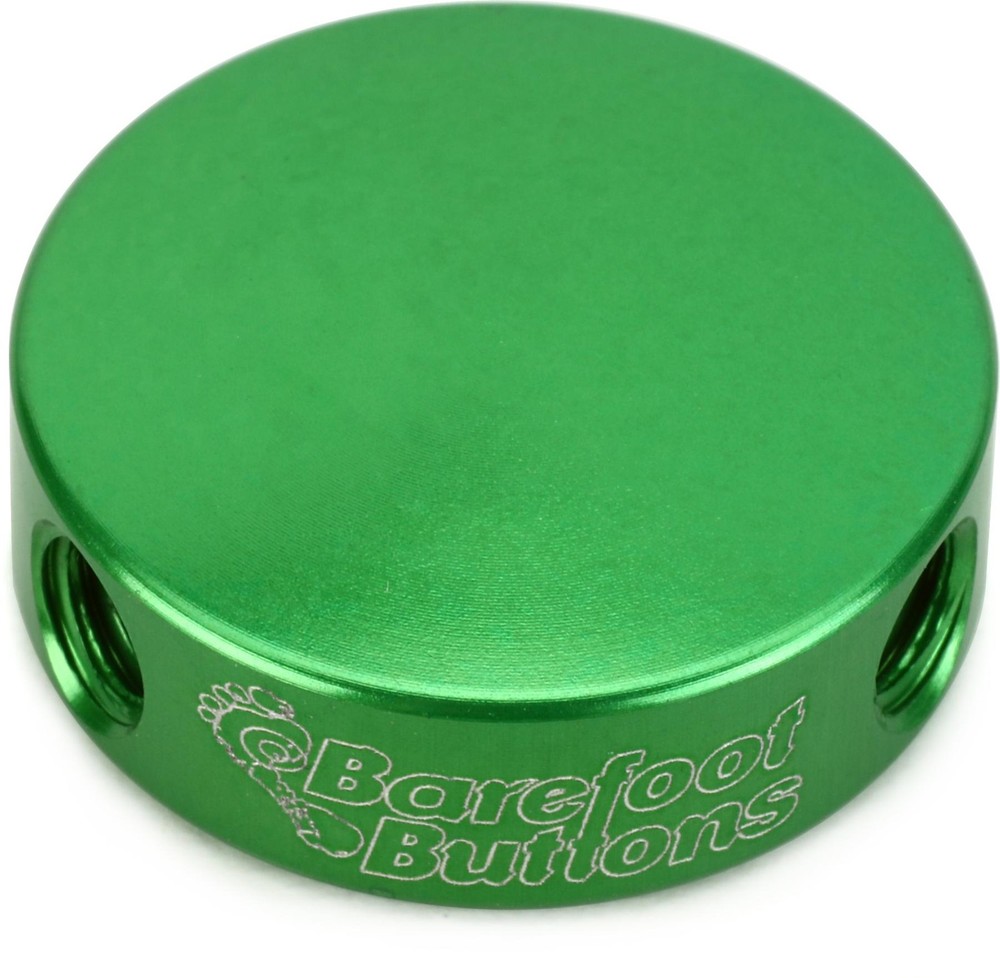 Barefoot Buttons V1 Mini Footswitch Cap - Green (5-pack) Bundle