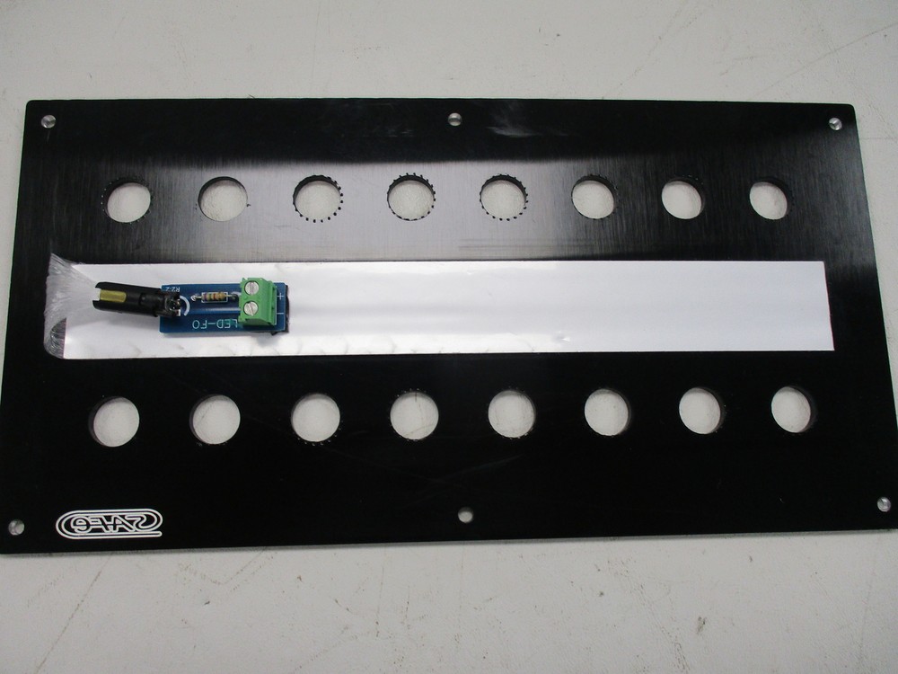 SAFE ILLUMNATED PUSH BUTTON BLANK SWITCH PANEL BLACK MARINE BOAT