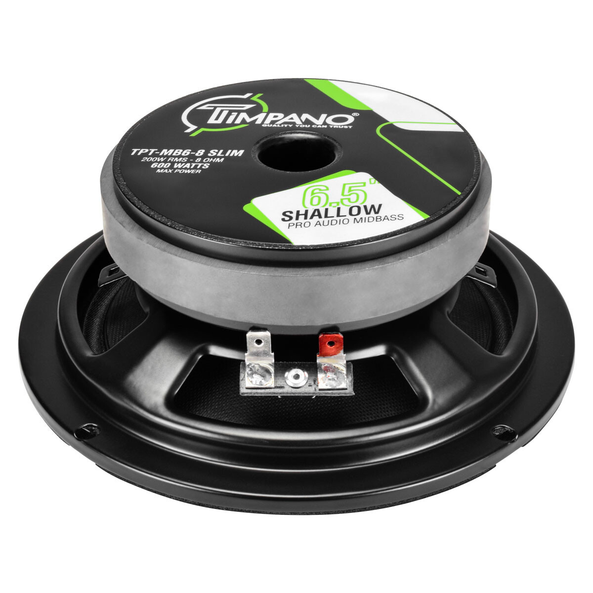 4x Timpano Shallow Mount 6.5" PRO Audio Speakers TPT-MB6-8 SLIM 8 Ohm 2400 Watts