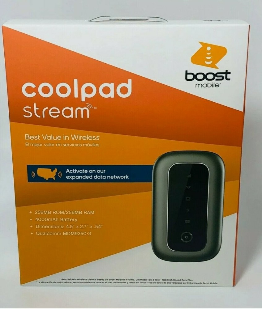 Wireless Wifi Coolpad Stream by Boost Mobile Expanded Data Network Device NEW!!