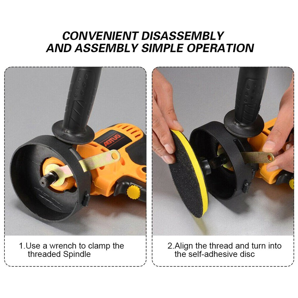 700W Car Polisher Buffer Sander 27 Pcs Kit Variable Speed with 5" Pad Bonnet