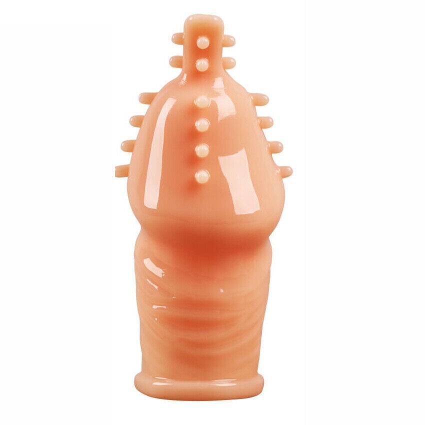 Penis Condom Delay Extension Ejaculation Glans Sleeve Permanent Spike Toy