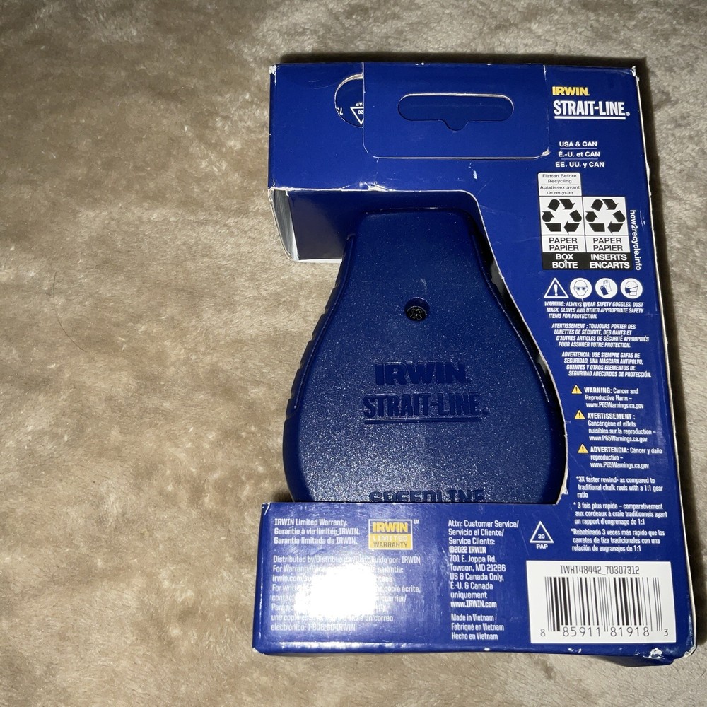 Irwin Strait-Line Speedline Chalk Reel