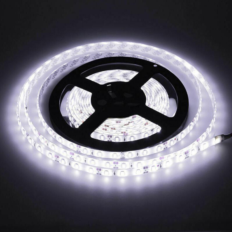 16ft Super Bright 5630 6000K Daylight White LED Strip Lights 12V 6A Power Supply