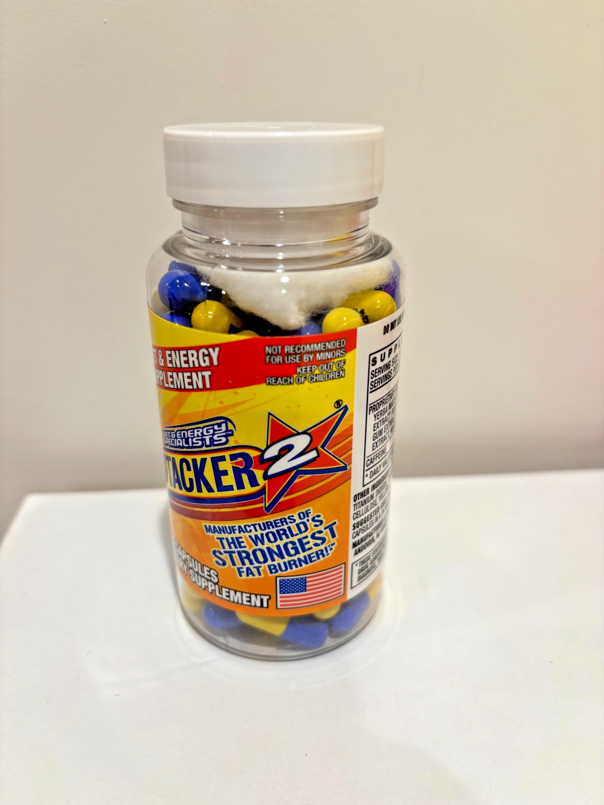 Stacker Two Dietary Supplement "Fat Burner Weight Loss" Capsules 100 Count