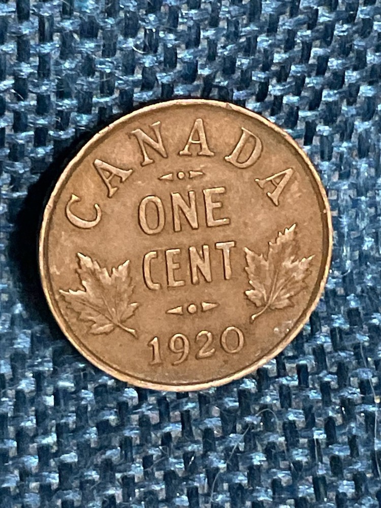 1920 CANADA ONE 1 CENT COIN VF