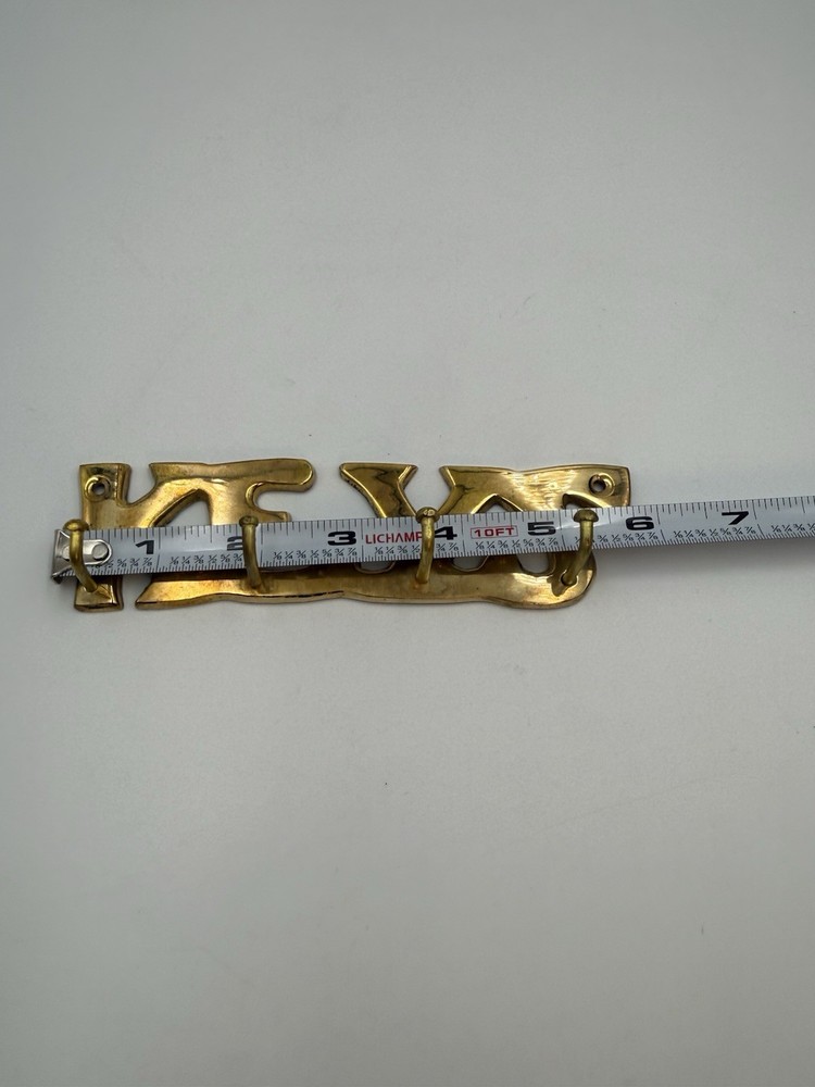 Vintage Solid Brass Key wall hanging Holder entry way Organize