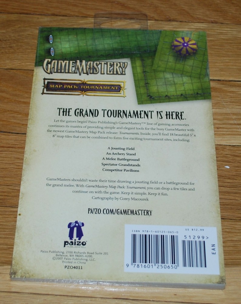 Pathfinder GameMastery Map Pack Tournament SW/Sealed Paizo