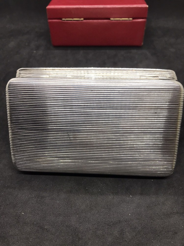 Antique 950 Solid SILVER French Cigarette Cigar Case Snuff Box Scrap 177.1 Grams