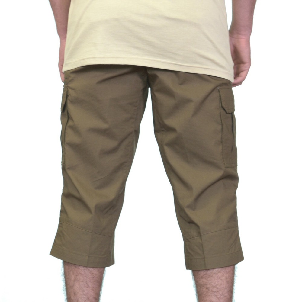 Men Long Cargo Shorts Brown