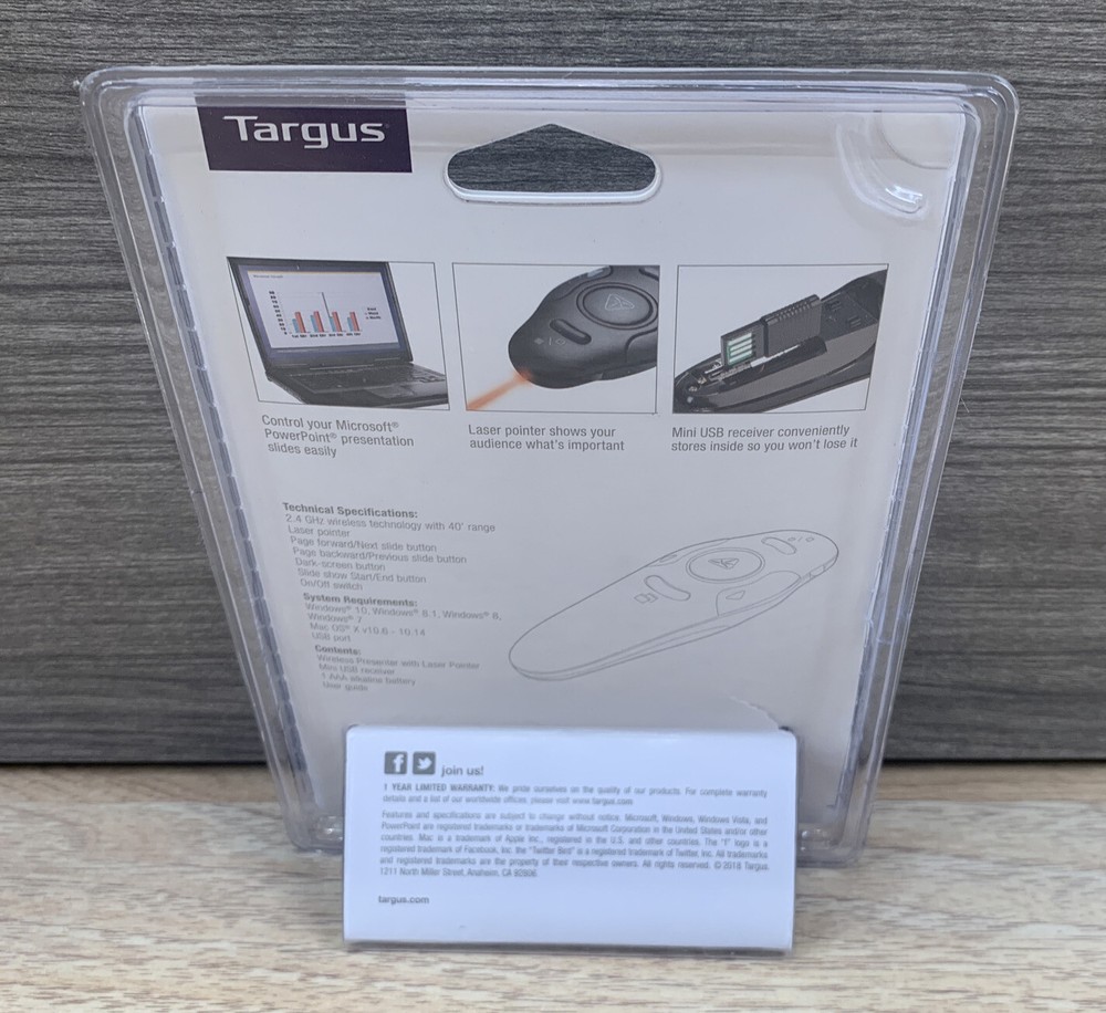 Targus Wireless USB Presenter with Laser Pointer - AMP16US