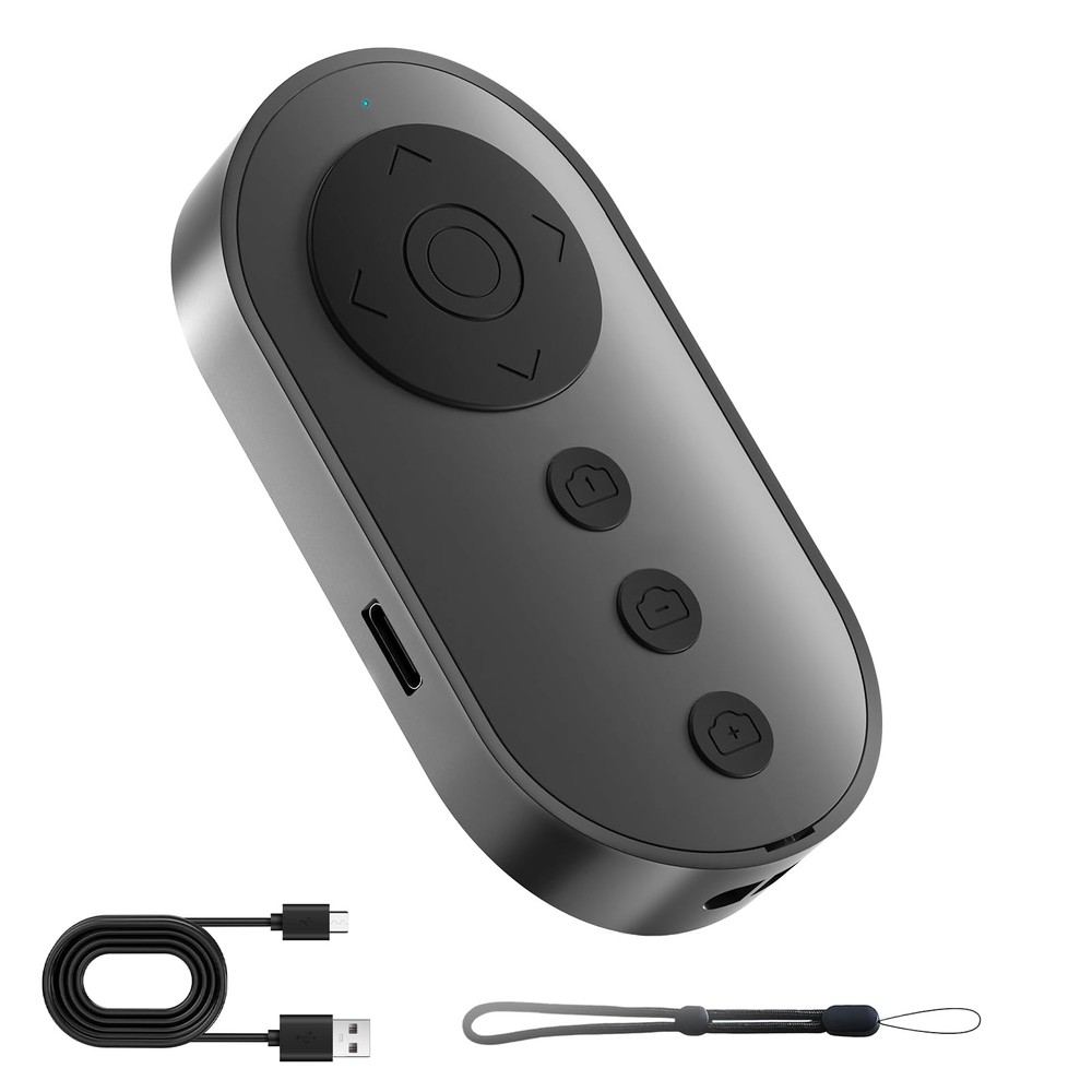Bluetooth Camera Remote Shutter with Zoom and Front/Rear Camera Switch for Ph